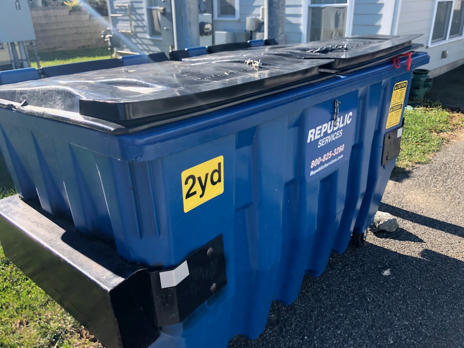 Some residents of Quaker Manor/Quaker Estates say it’s difficult for elderly tenants, or those with disabilities, to lift open the top of the dumpsters, and that the large recycling bin is too far away from their apartments.
