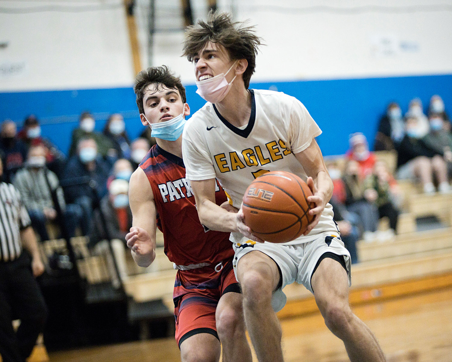 Barrington's Matt Raffa, shown in a basketball game at BHS last year, will participate in the 'A shot for life' event this month.