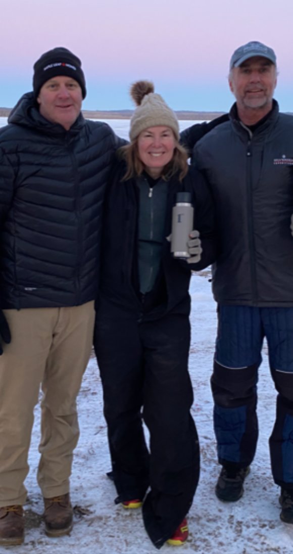 Rhode Island was well-represented at the 2022 DN US Nationals, with (l-r) Sean Healy of Portsmouth, Karen Binder of Bristol, and James "T" Thieler of Newport.