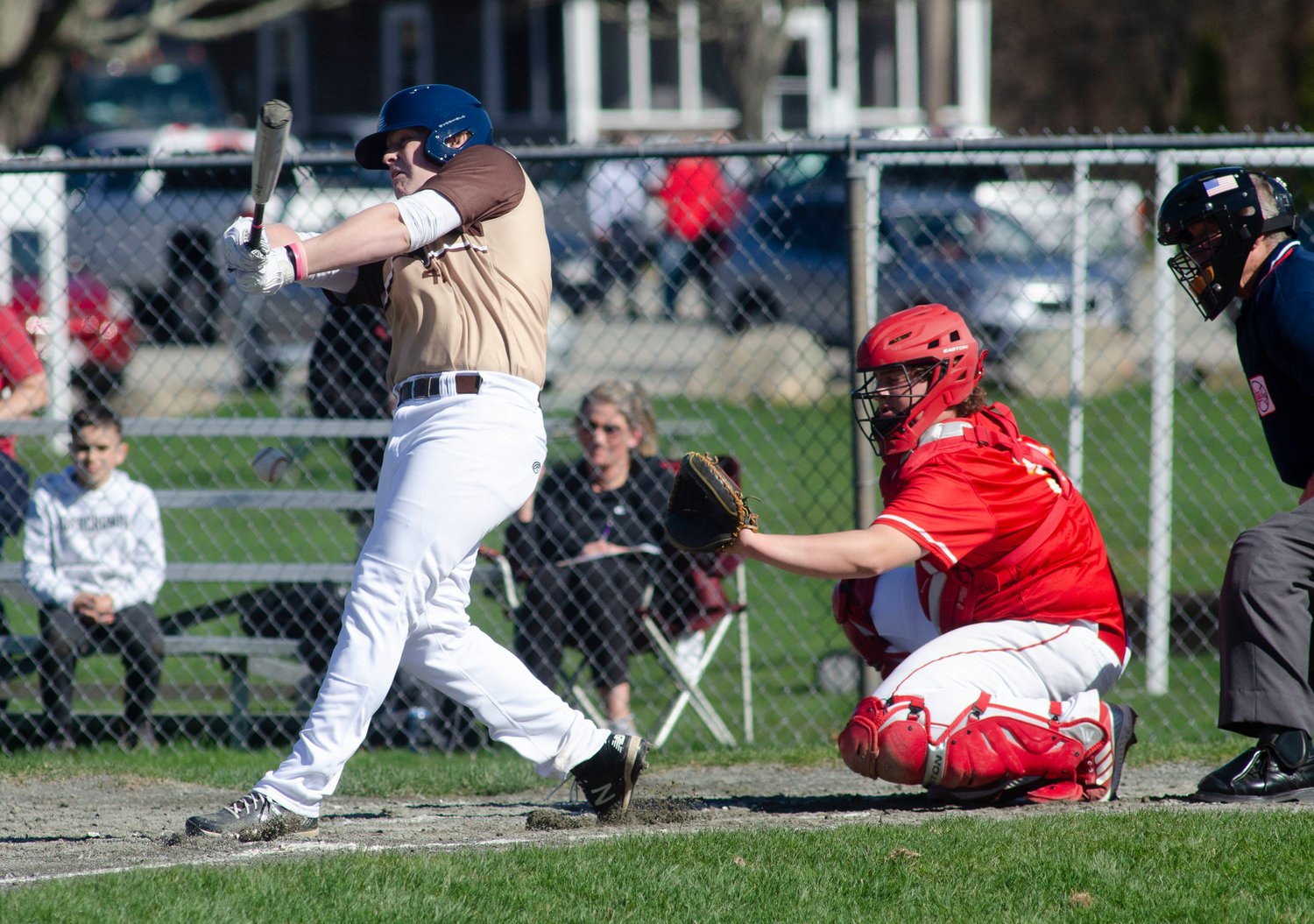 Connor James swings at a pitch during the game. The clean up hitter drove in two runs in the Wildcats big fifth inning.