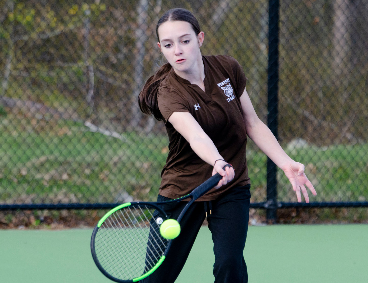 Wildcats first singles player Kaelyn Jones beat Bishop Connolly's Rebecca Colangri, 6-0, 6-0. The Wildcats are now 3-2 as they play three games this week.