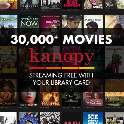 The Kanopy streaming service will be accessible through utilization of your library card, beginning this Friday.