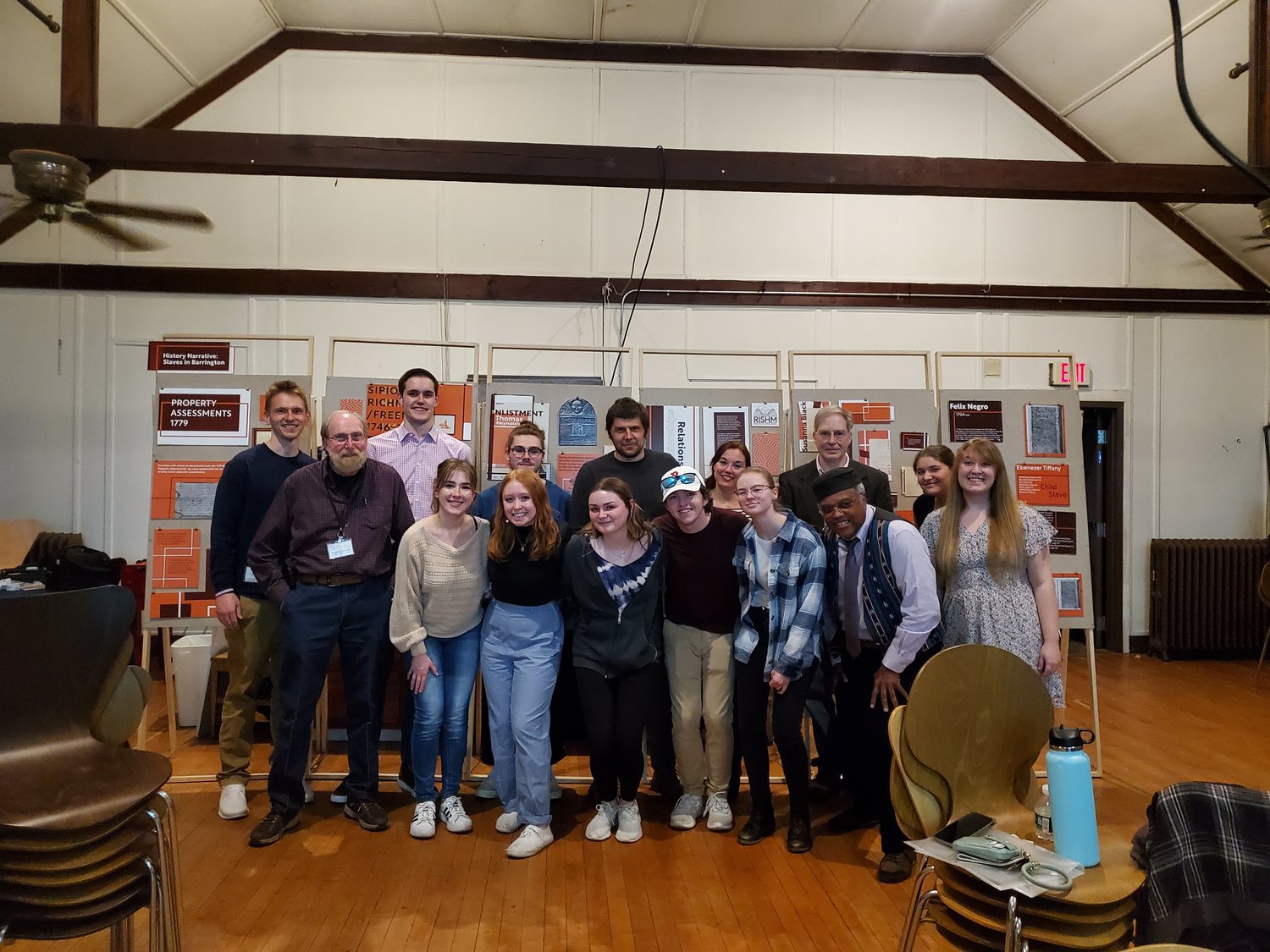 Students shared their discoveries about Barrington’s slave history during a recent presentation at the Bay Spring Community Center. The research will also be used for a RI Slave History Medallion installation in Barrington.