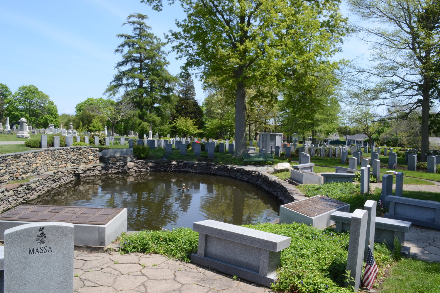 Dedicated to the late Ralph E. Peters, the cremation garden at the North Burial Ground was finished in November of 2008, and has enough space to hold the cremains of 1,400 individuals as opposed to 50 traditional graves.