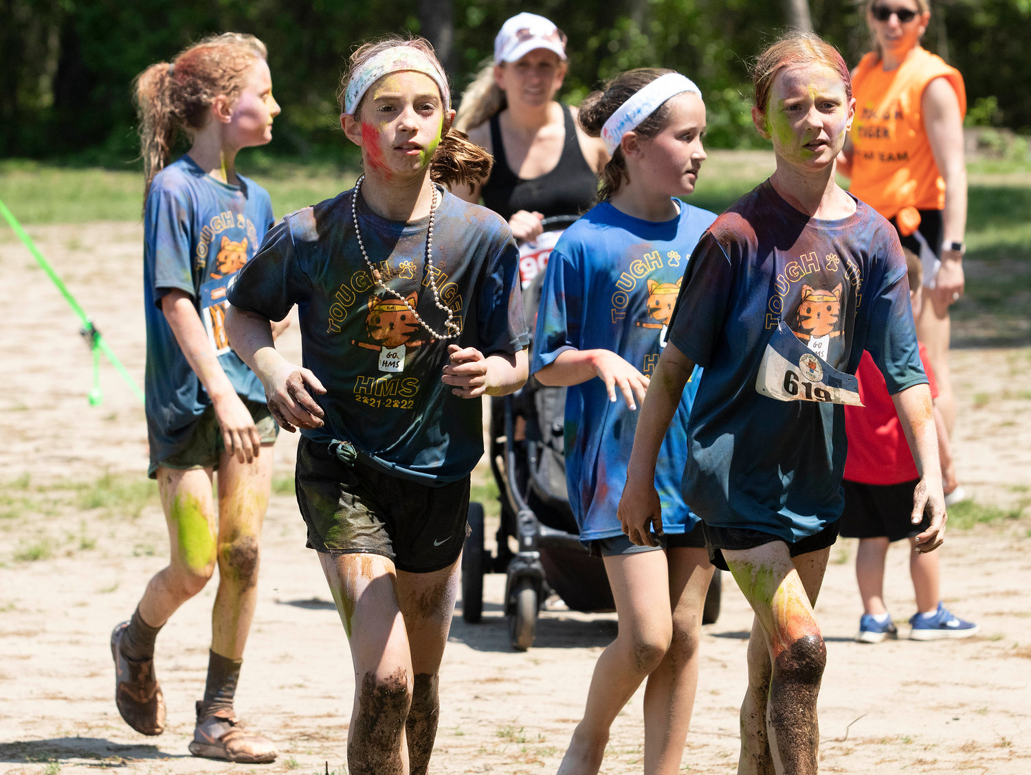 A group of Hampden Meadows School students participate in the Tough Tiger adventure race, held last Sunday.