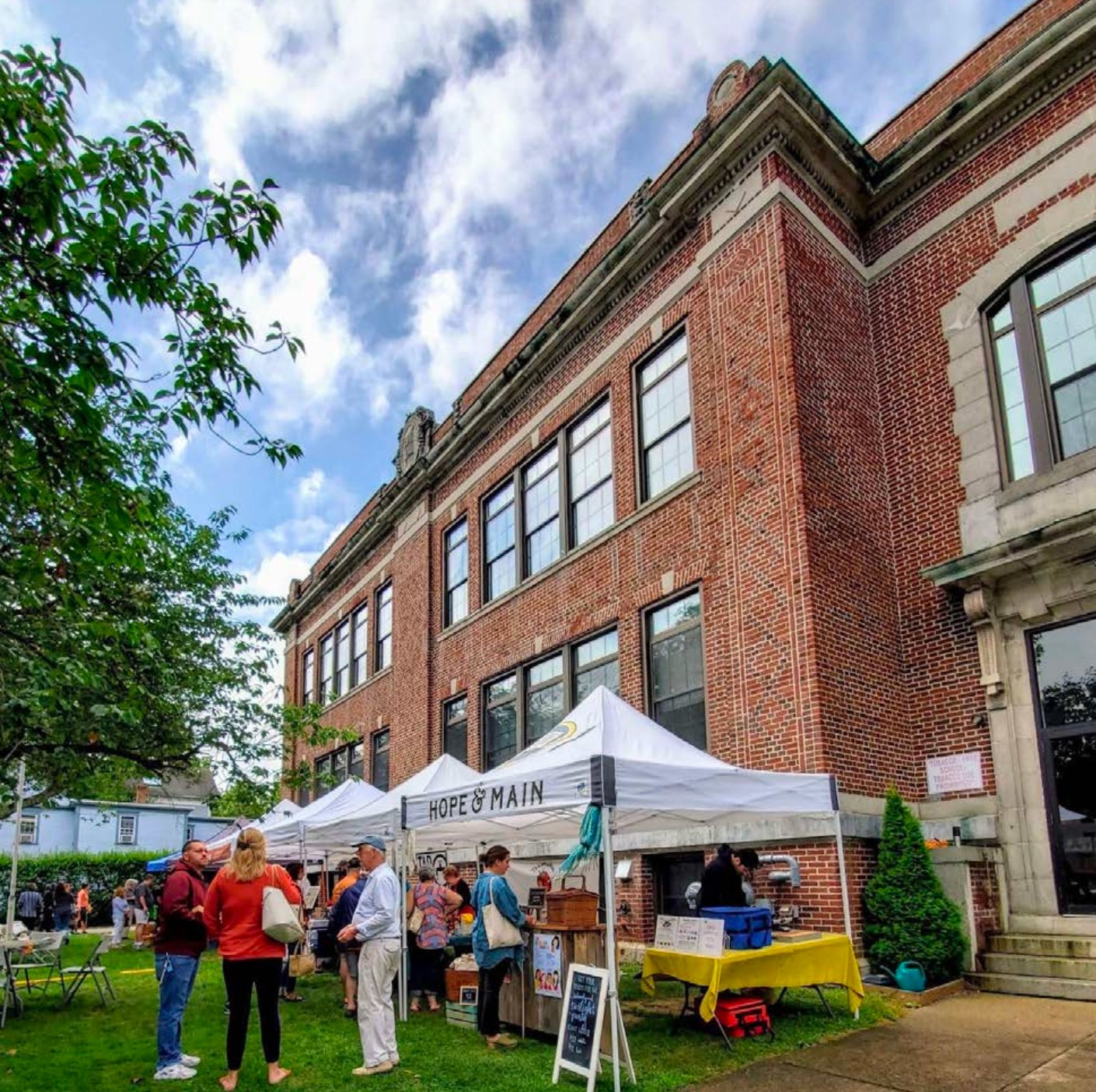 The Schoolyard Market at Hope & Main will feature food, cocktails, and plenty more each Wednesday evening from June 15 through Sept. 28