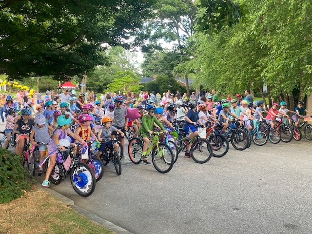 Youngsters get ready for last year's Fraid Knots kids bike ride event in Barrington. This year's ride will take place June 22.