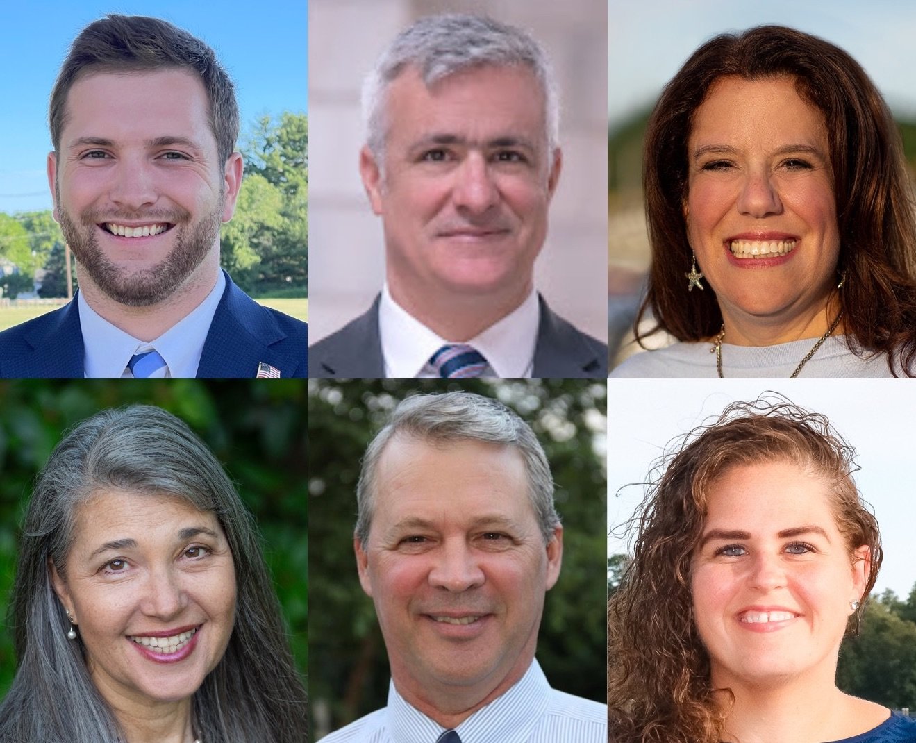 Local candidates for general assembly seats (top row, from left to right) Sam Read (House, District 66), Jason Knight (House, District 67), Pam Lauria (Senate, District 32) and (bottom row) Jennifer Boylan (House, District 66), Scott Fuller (House, District 67) and Rhonda Holmes (Senate, District 32).