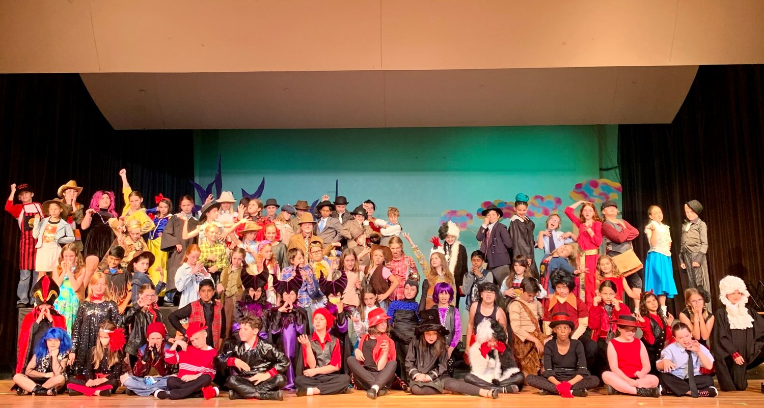 Hampden Meadows School students pose for a group photo after last year's production.