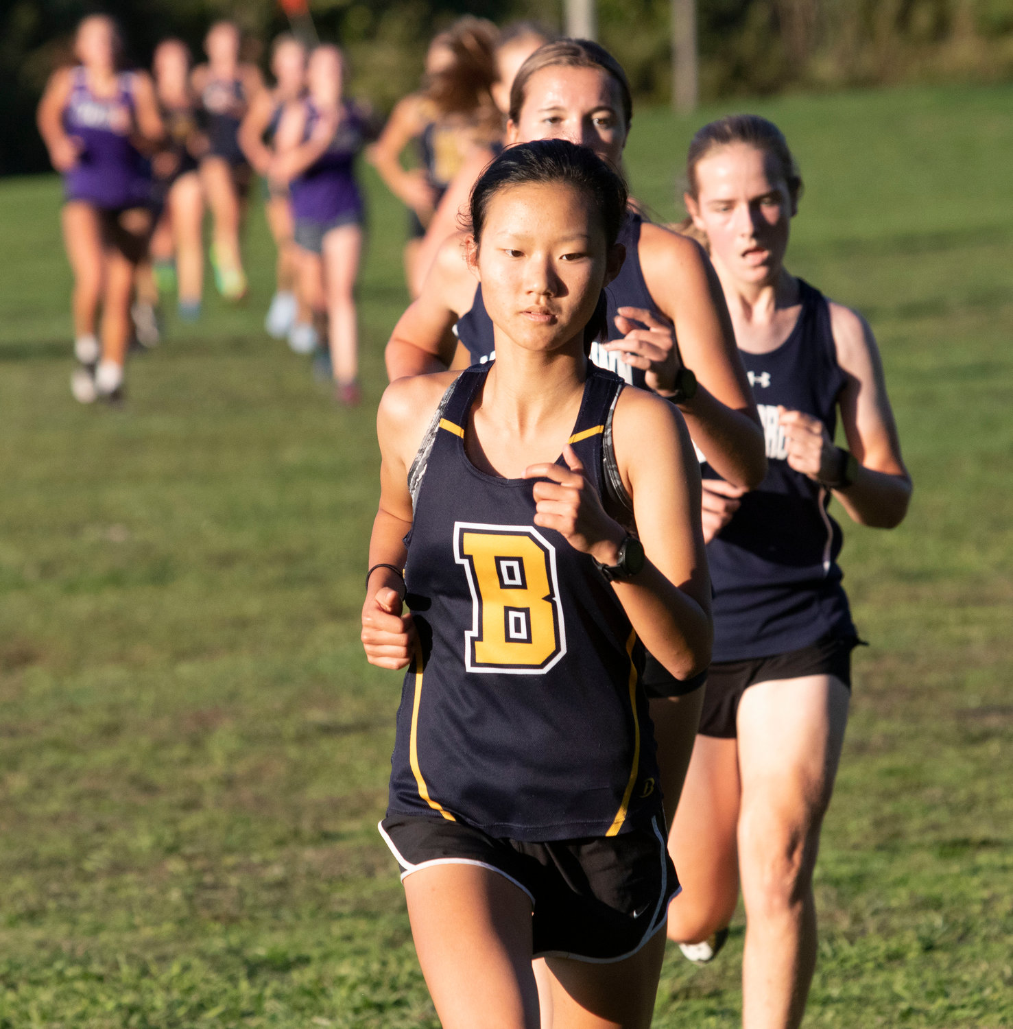 Barrington's Sara Chang runs to a 10th place finish in a recent meet for the Eagles.