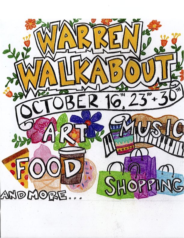 The poster for the Walkabout was designed by Warren artist, Corissa Amber.