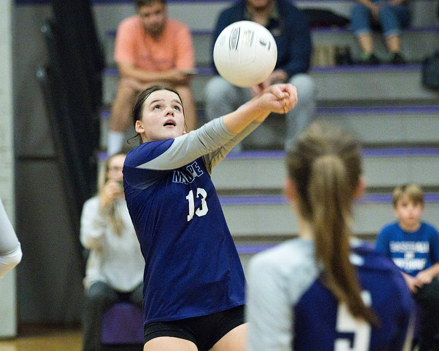 Mia Shaw controls the ball while rallying with Lincoln, Tuesday. 
