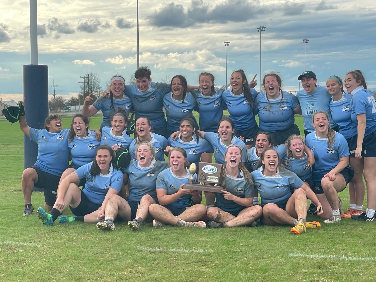 This photo of the RWU women’s rugby team was taken at the regional playoffs in Culpepper, VA, on Nov. 12.