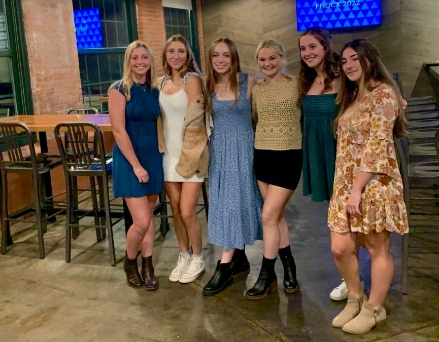 BHS field hockey team seniors (from left to right) Amy Labelle, Violet Gagliano, Peyton Whittet, Caroline West, Emma Johnson and Abby Martel, made the All State All-Academic Team, which means they maintained a high academic record through their high school years.