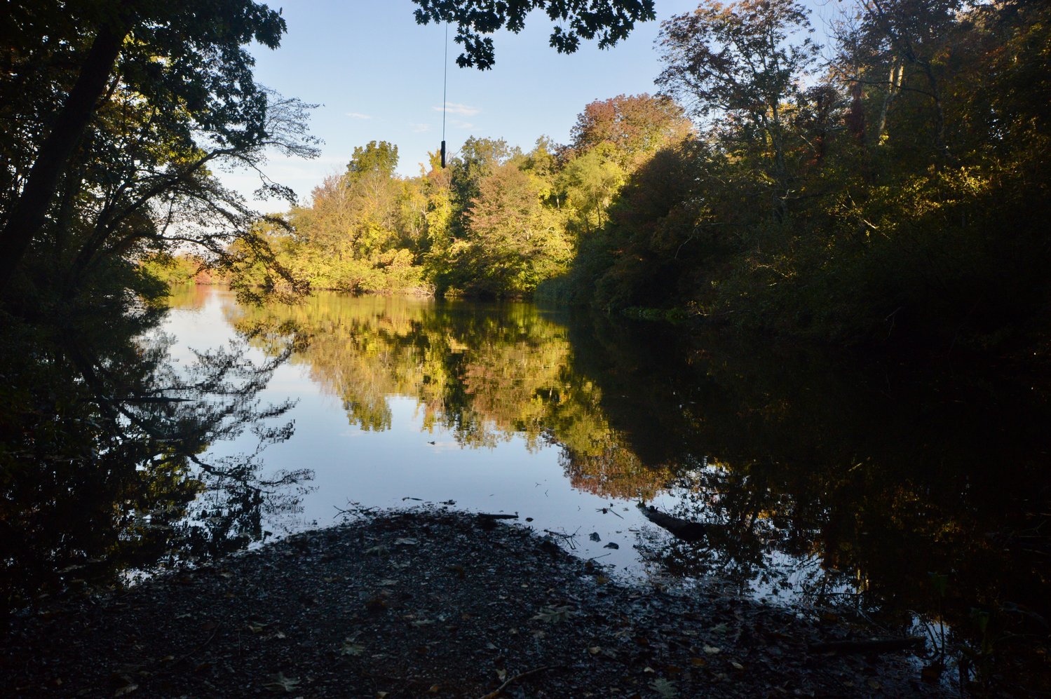 Lower Pond at Melville Park is a favorite spot for fishing — and for taking in nature’s beauty.