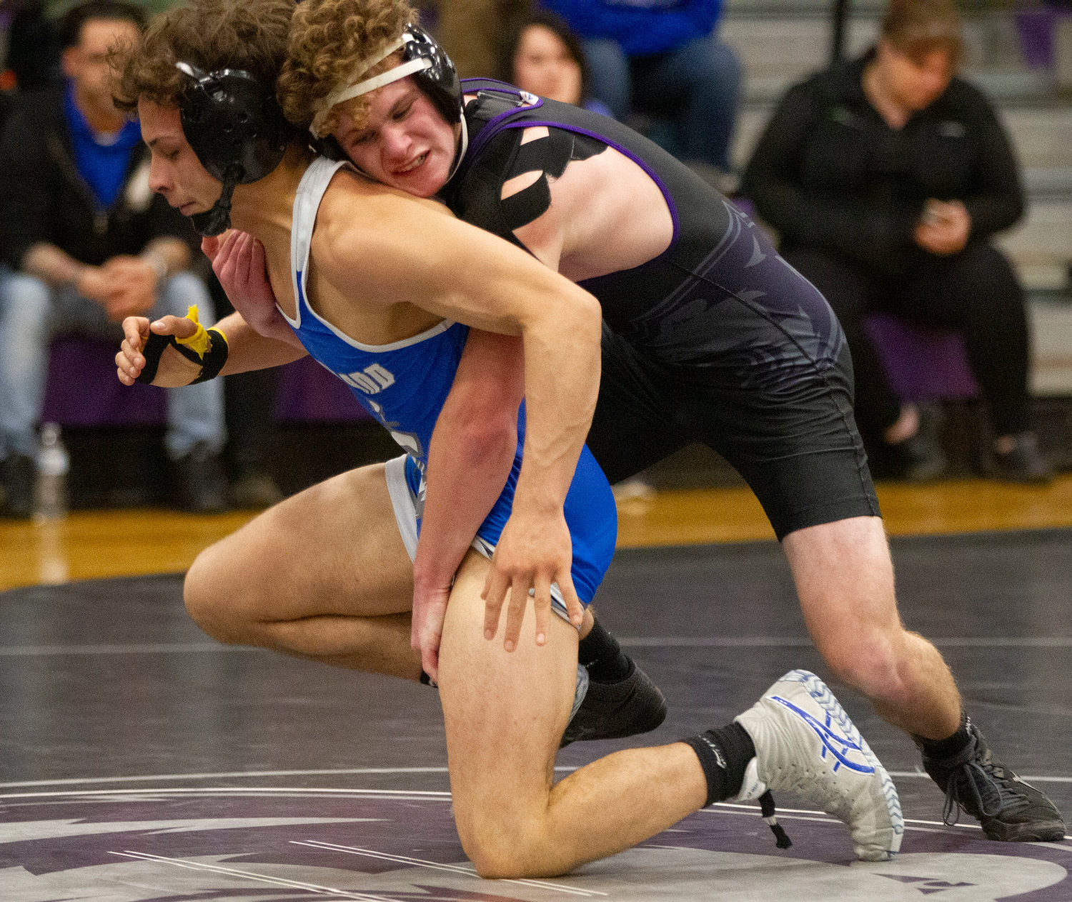 James Thibaudeau, a 152 pound junior, lost a close decision to Cumberland’s Jordan DaCosta in his first match back from a shoulder injury, that has hampered him this season.