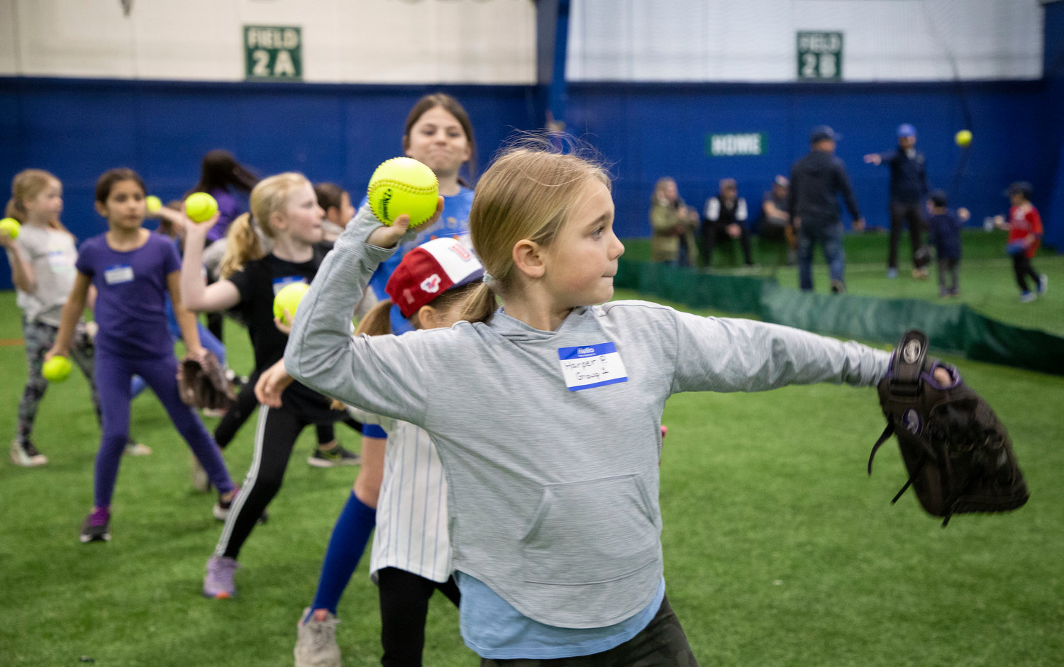 A large group of local Little Leaguers attended the event, which was held at TeamWorks in Seekonk.