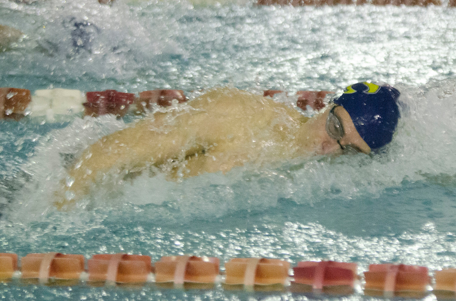 William McClelland competes in the 100 freestyle race.