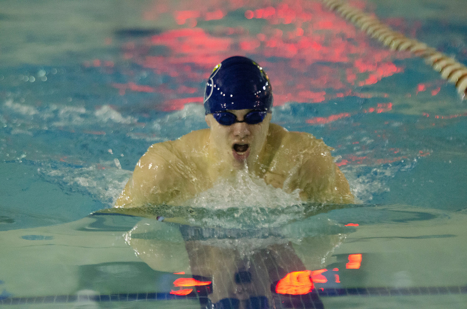 Alex McClelland competes in an event during Barrington's meet against Lincoln.