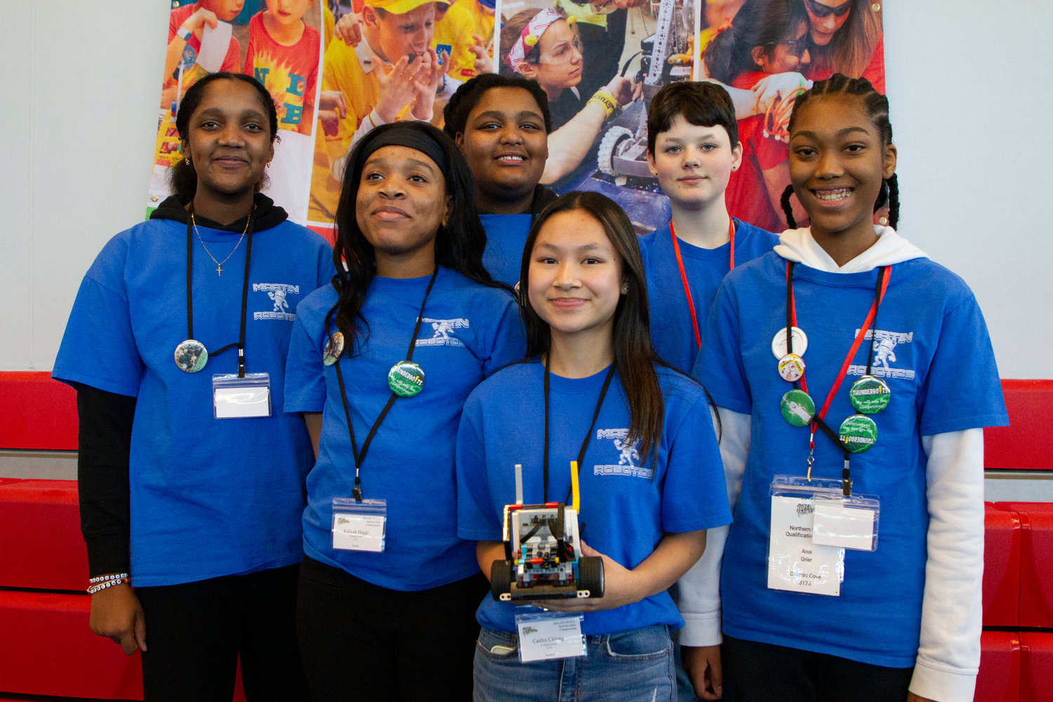 The Martin Middle School “Cosmic Cove” team (from left to right) Whitney Monteiro-Cabral, Kaliyah Heggs, Wendy Monteiro-Cabral, Caitlin Chiong, Finn Trotter-Mayo, and Anai Greer.