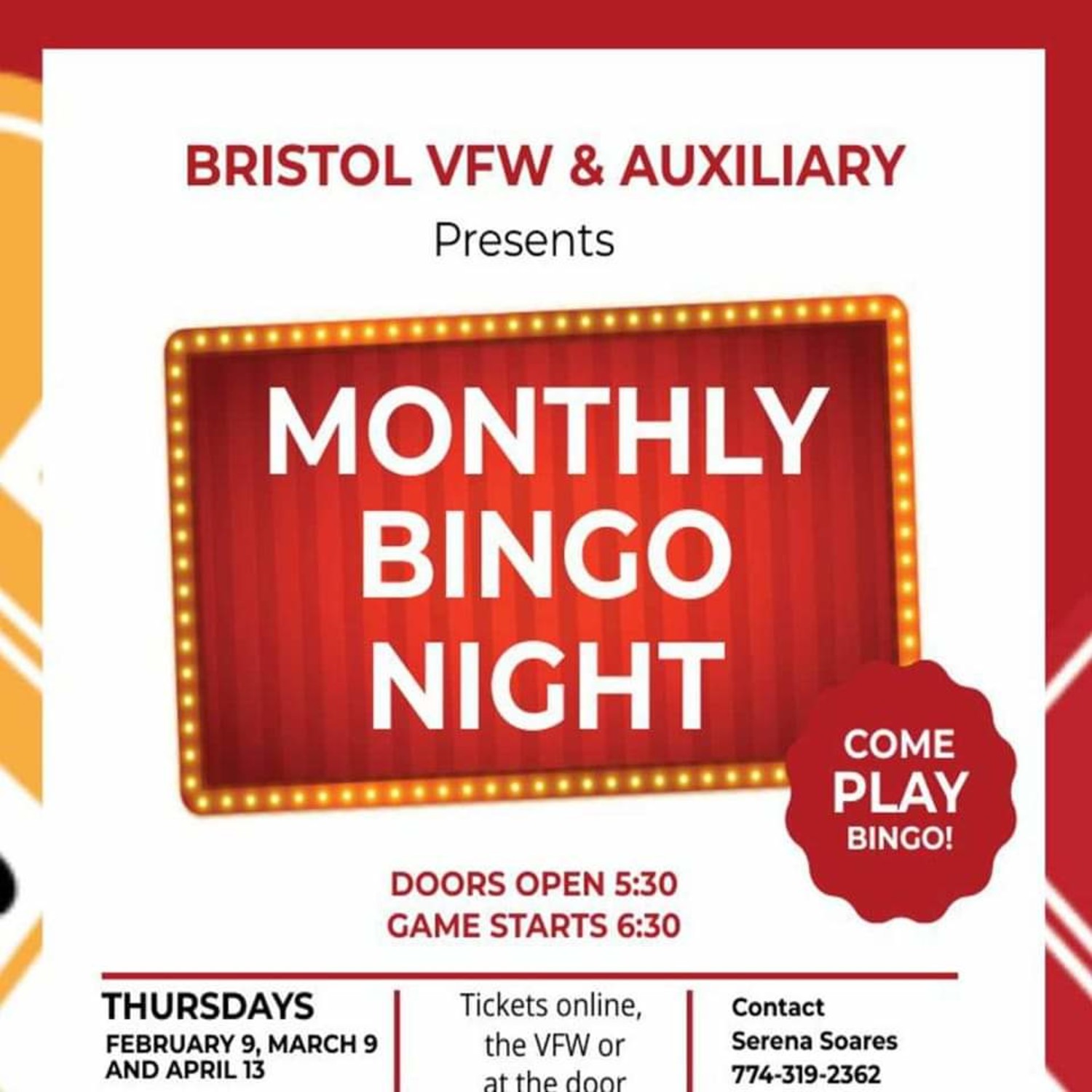 Bingo at the Bristol VFW | EastBayRI.com - News, Opinion, Things to Do