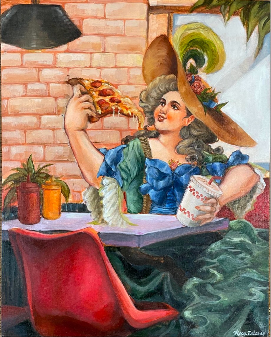 Rosie Delaney's "Pizza Parlor, 1790"