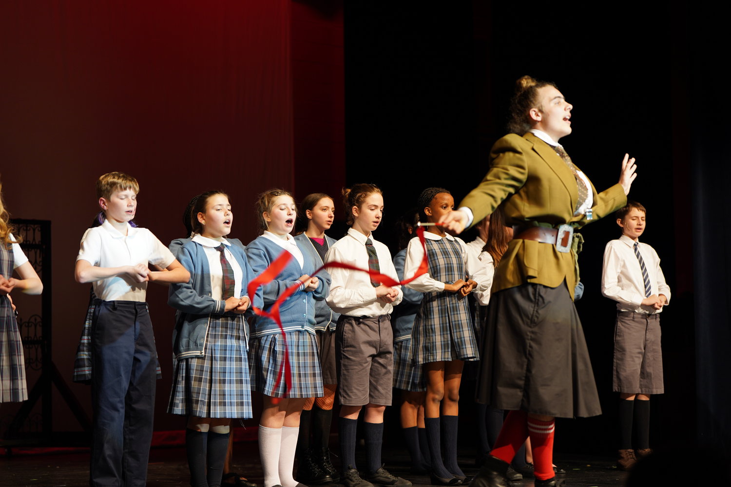 Barrington Middle School students perform Matilda Jr. The Musical in front of a sold out audience.
