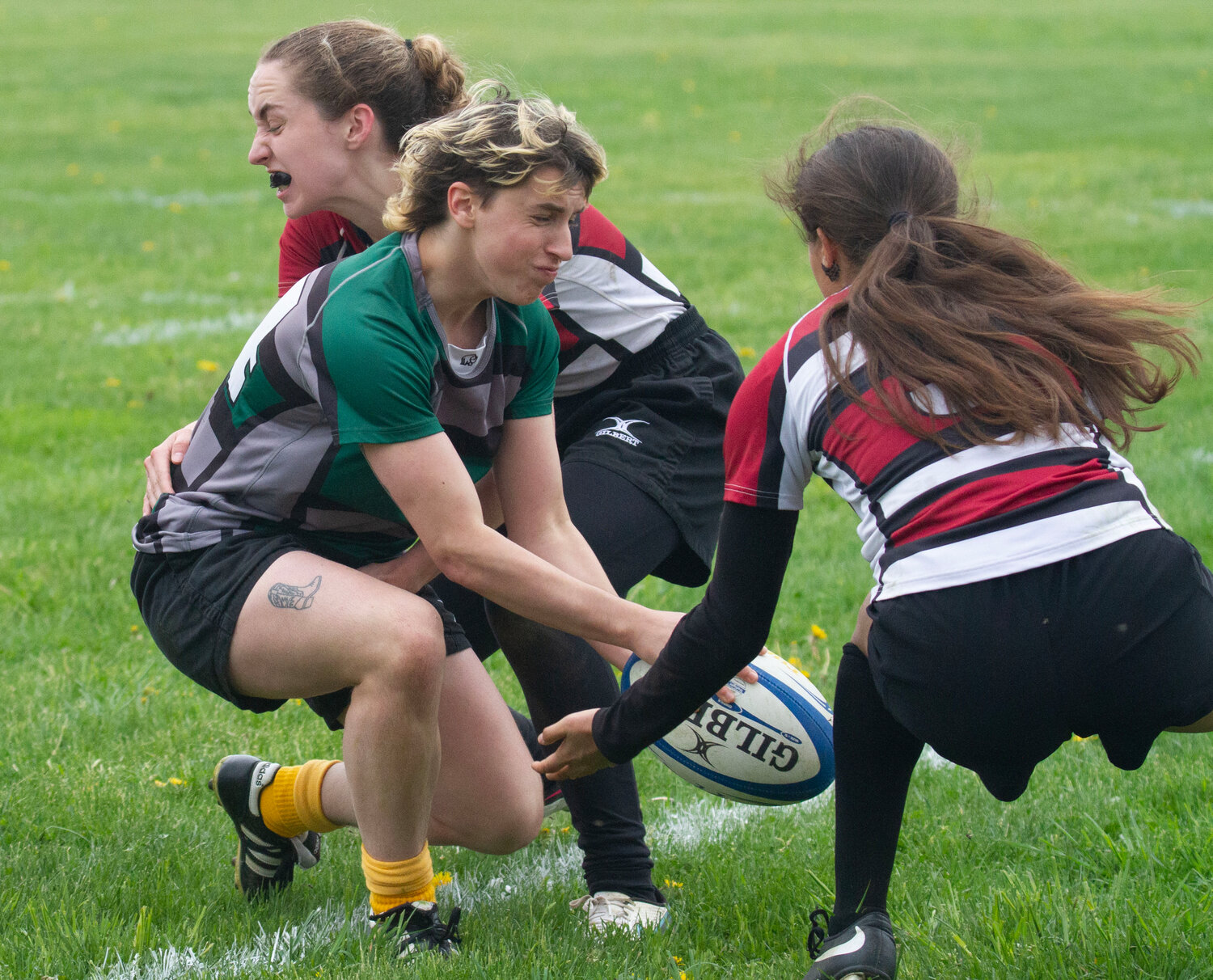 UVM’s Mack “Myth” Gamache reaches in for a try.
