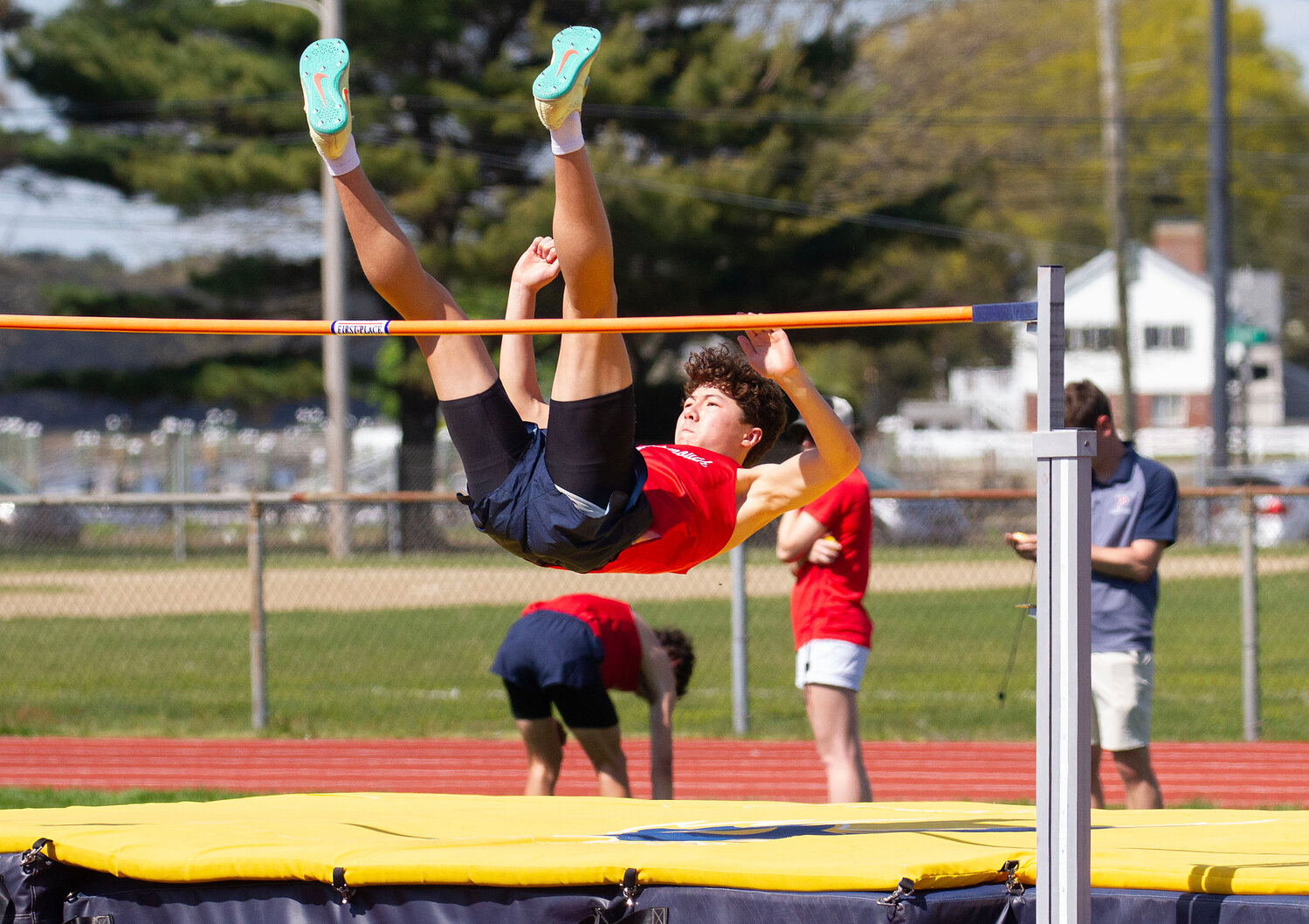 Aidan Chen took first place in the high jump with a best effort of 6 feet, 2 inches.