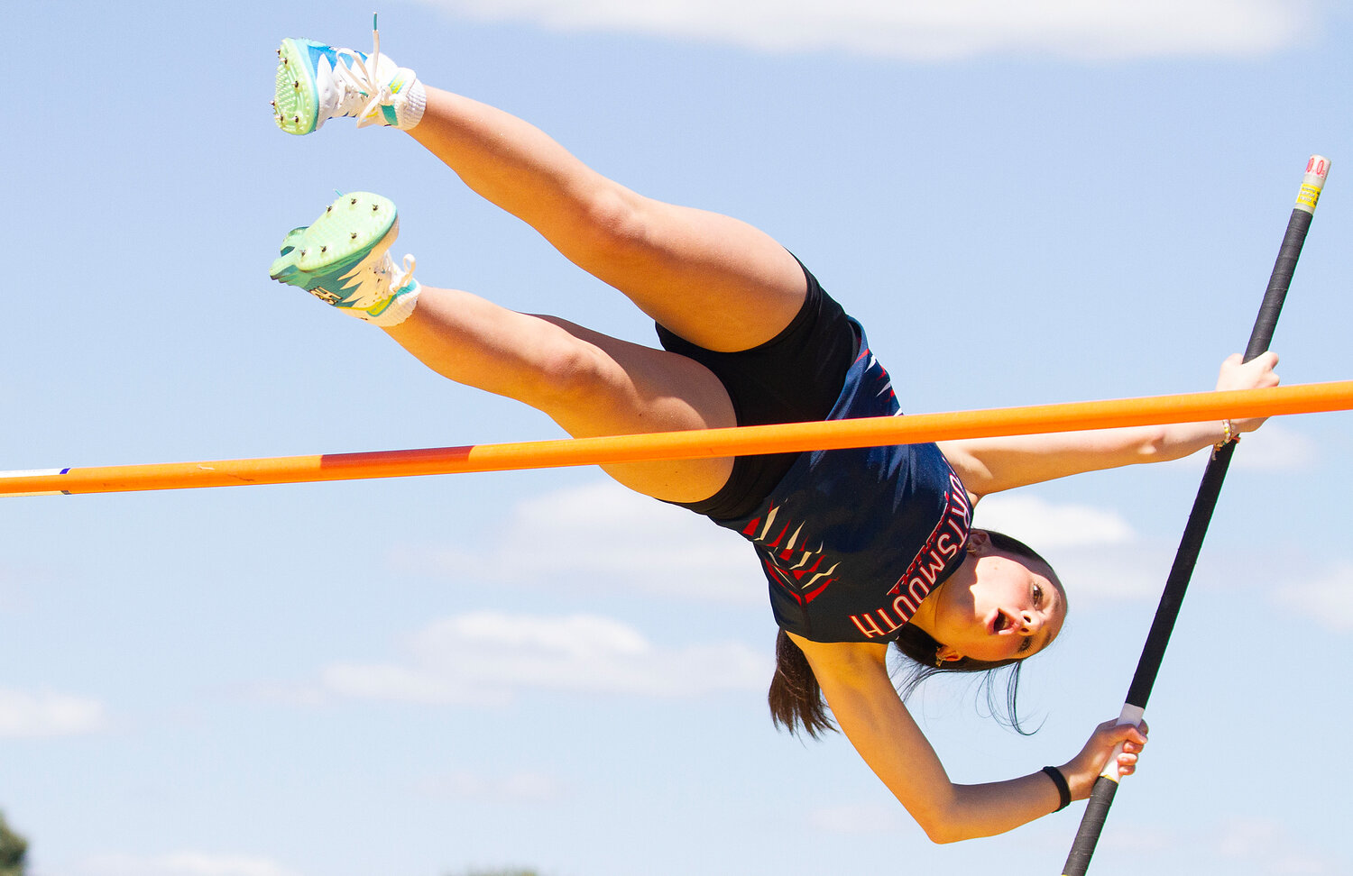 Rowan Snyder placed second in the girls’ pole vault with a best effort of 8 feet, 6 inches.