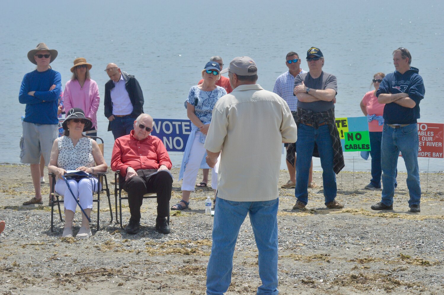 “Joe Biden doesn’t own the ocean,” Christopher Brown, a commercial fisherman from Point Judith told the crowd. “Our oceans will never be the same once they’ve created these monstrosities.”