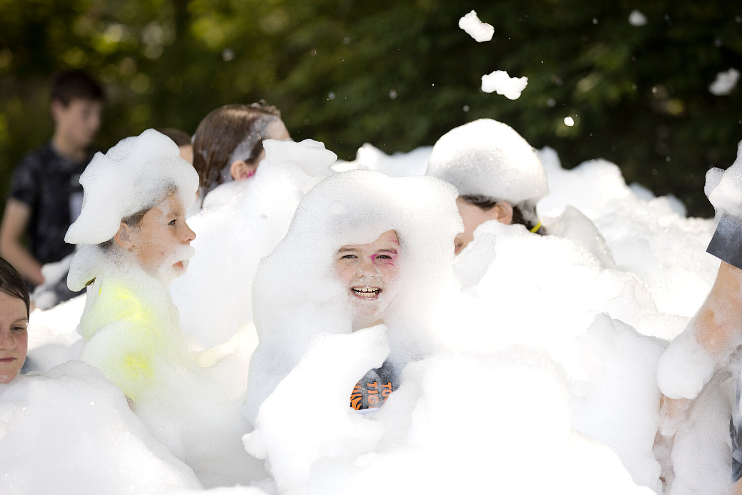The bubble pit obstacle proved to be the most popular among children participating in Hampden Meadow's "Tough Tiger" event, Sunday.