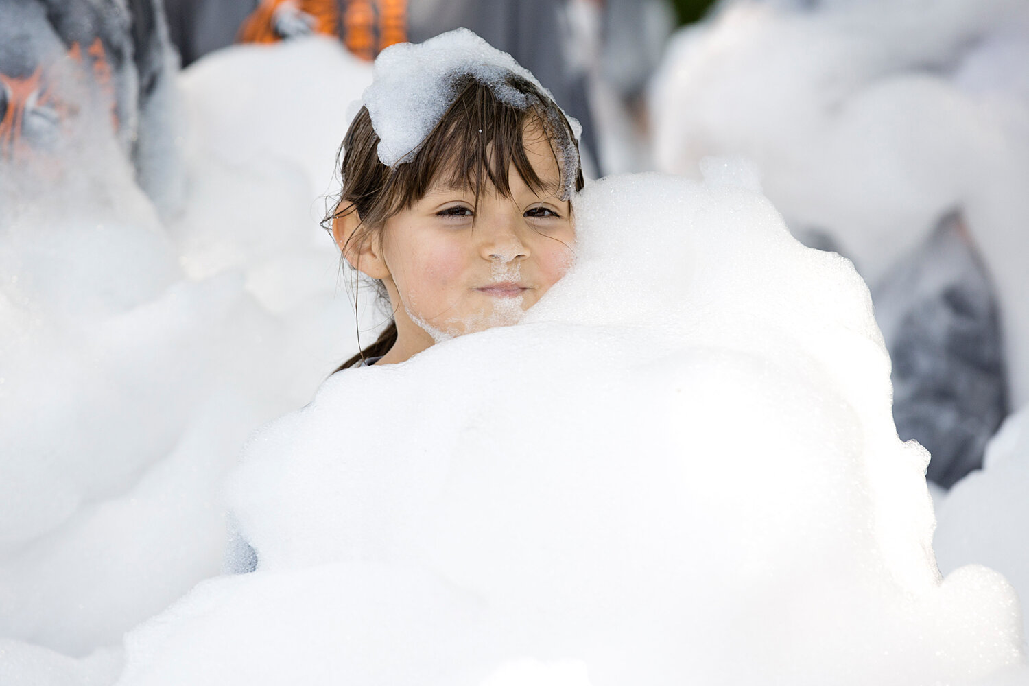 The bubble pit obstacle proved to be the most popular among children participating in Hampden Meadow's "Tough Tiger" event, Sunday.