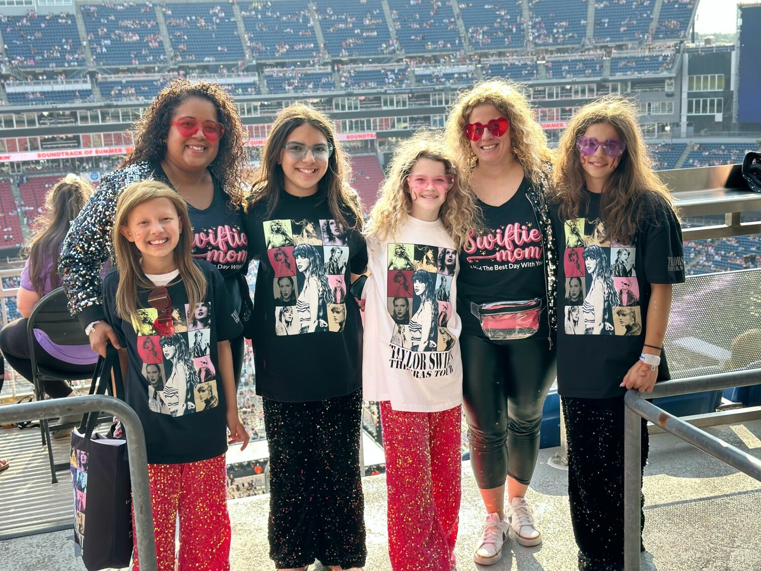 Moms Madeline Crowell (left) and Katie Grifka (second from right), of Bristol, went to the Sunday show with their daughters, Sophia and Alana Crowell, and Gabriella and Giuliana Grifka. Madline wrote: “The concert was incredible! Wow, what a show!”