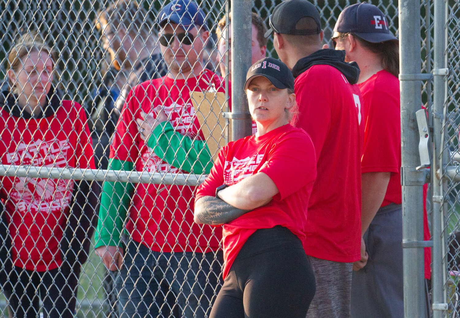 Emily Masse looks on during the game.