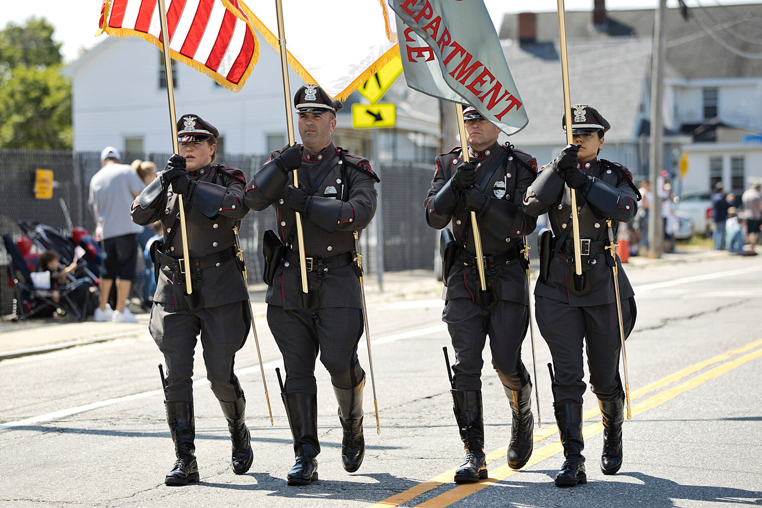 East Providence Police Department color guard.