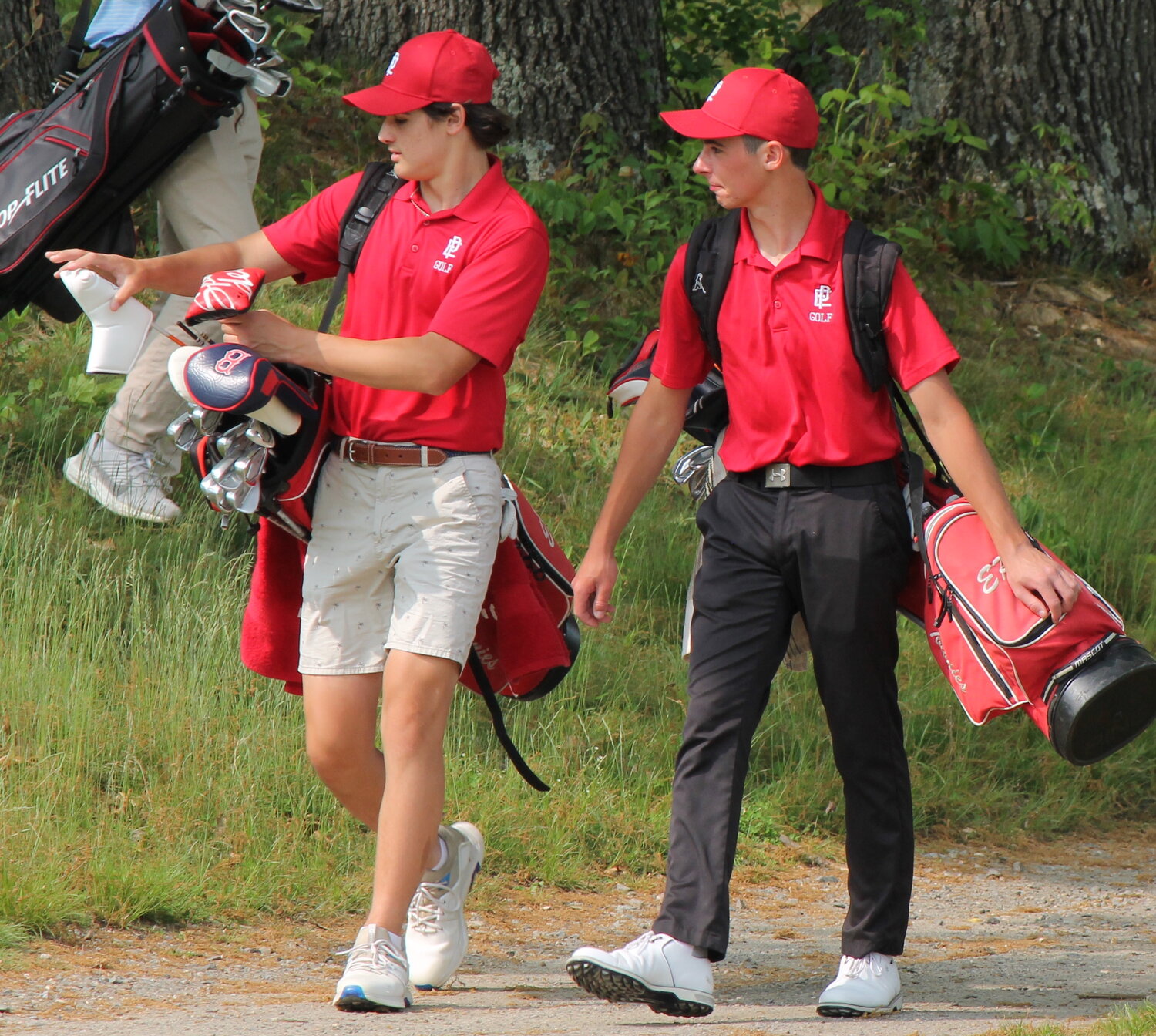 East Providence High School teammates Billy Fitzgerald (left) and Nathan Carter were the two Townies to qualify for the 2023 Rhode Island State Golf Championship Tournament.