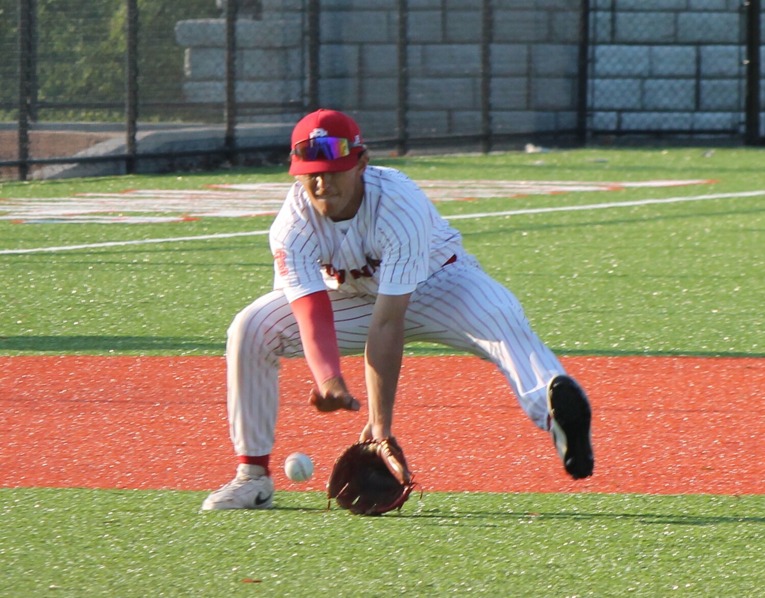 EP's Jack McKnight fields a grounder at third.