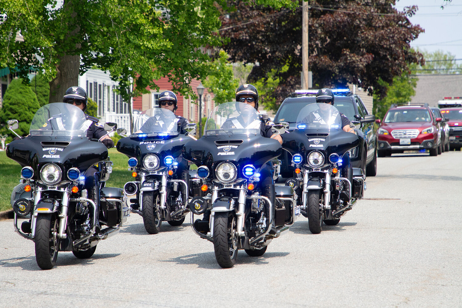 Motorcycle officers escorted Nolan and his family to and from his final treatment for chemotherapy last week.