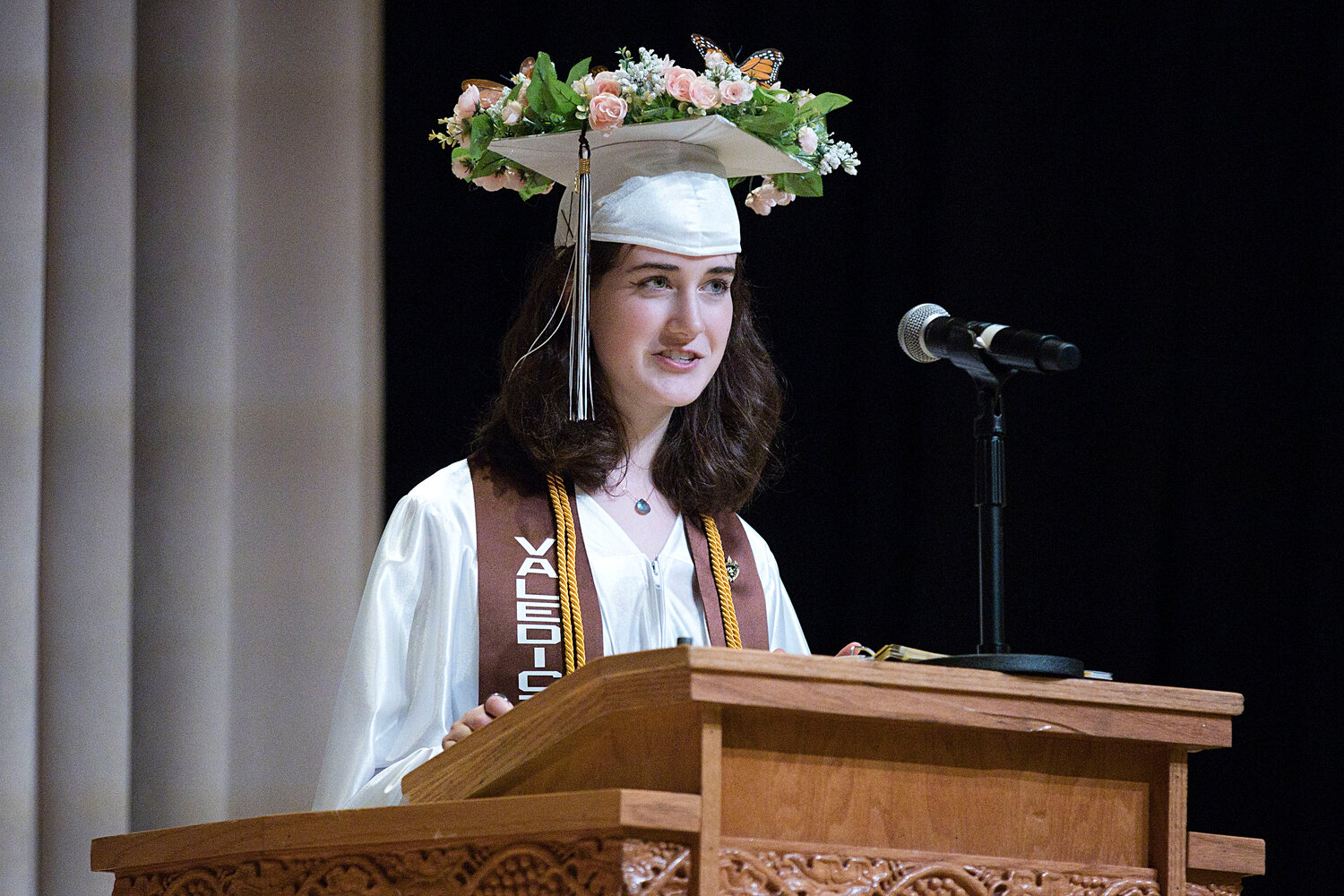 Valedictorian Lily MacDonald said this year's graduating class endured a lot but came through it all with a tight bond.