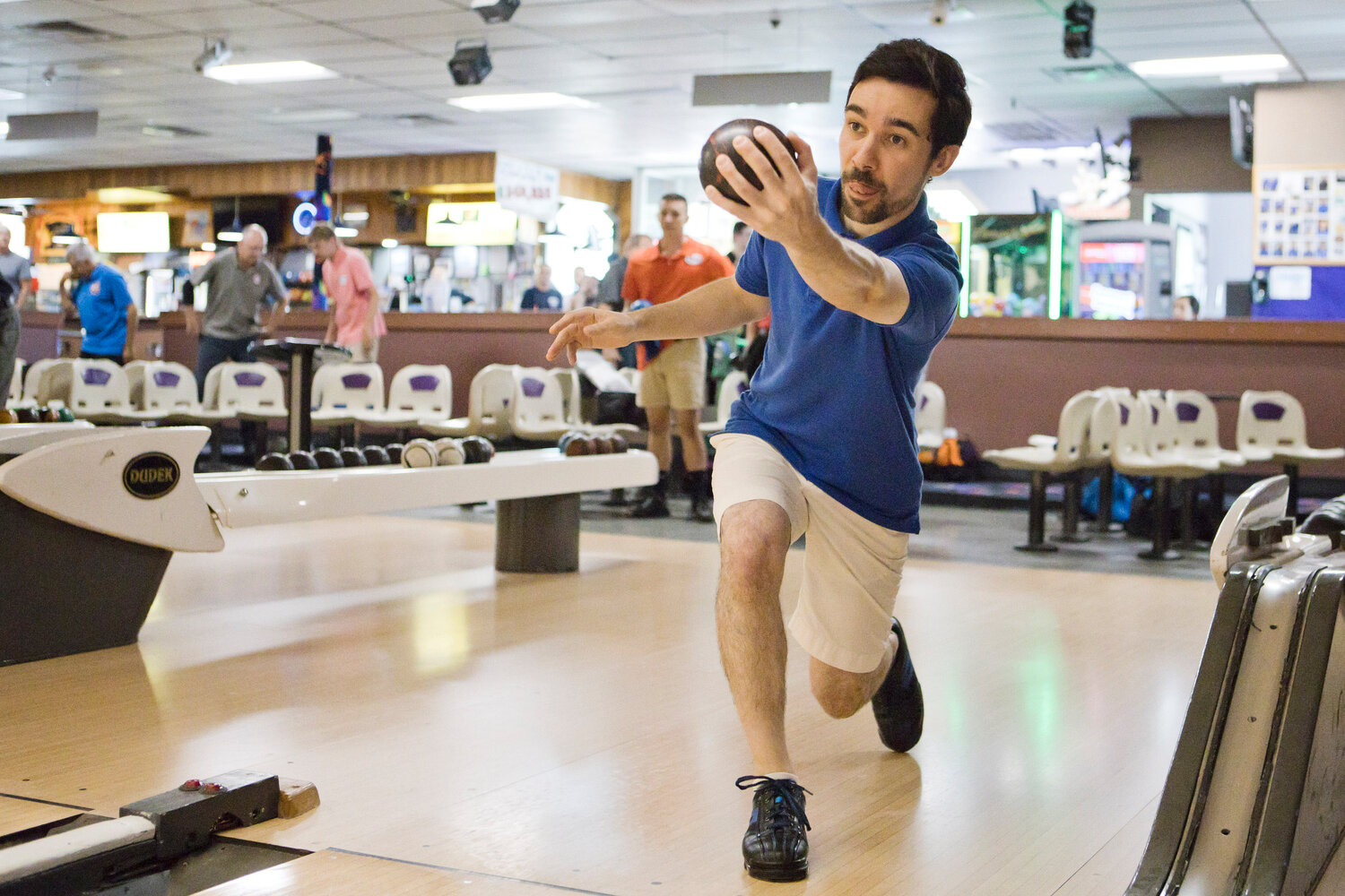 Barrington's Chris Brindamour competed in the recent Duckpin Professional Bowlers Association Tour stop at Dudek Lanes in Warren.