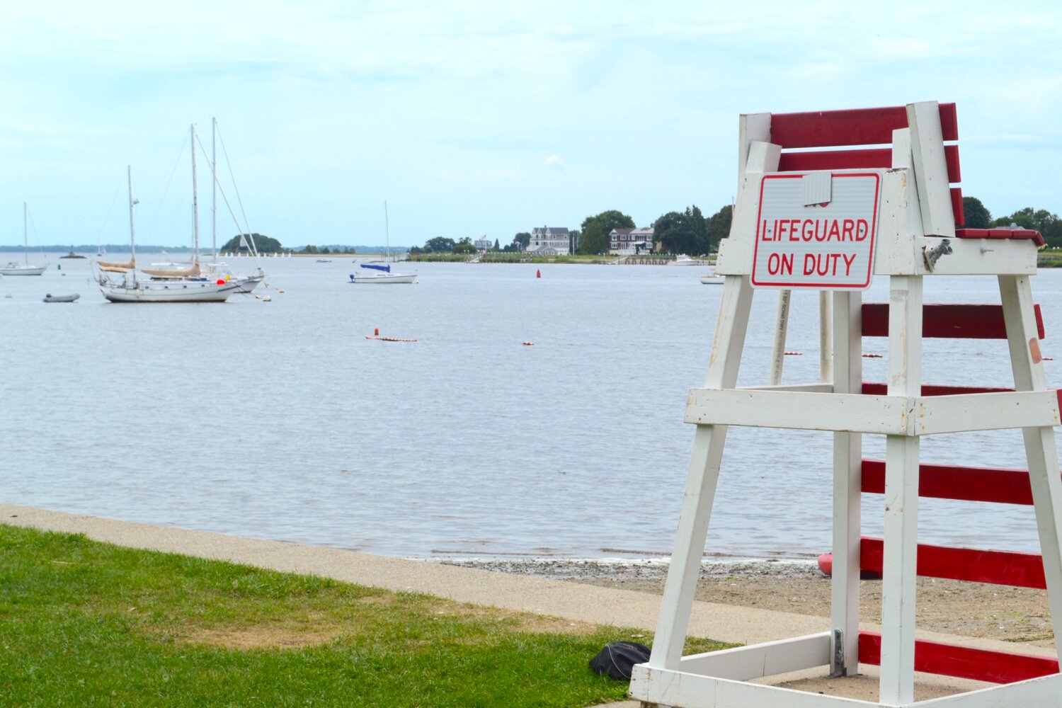 A lifeguard chair at the Warren Town Beach. The Town Council decided last week that only swimming at the Town Beach would be limited by local ordinance, with prohibited times for swimming occurring from “dusk until dawn.”
