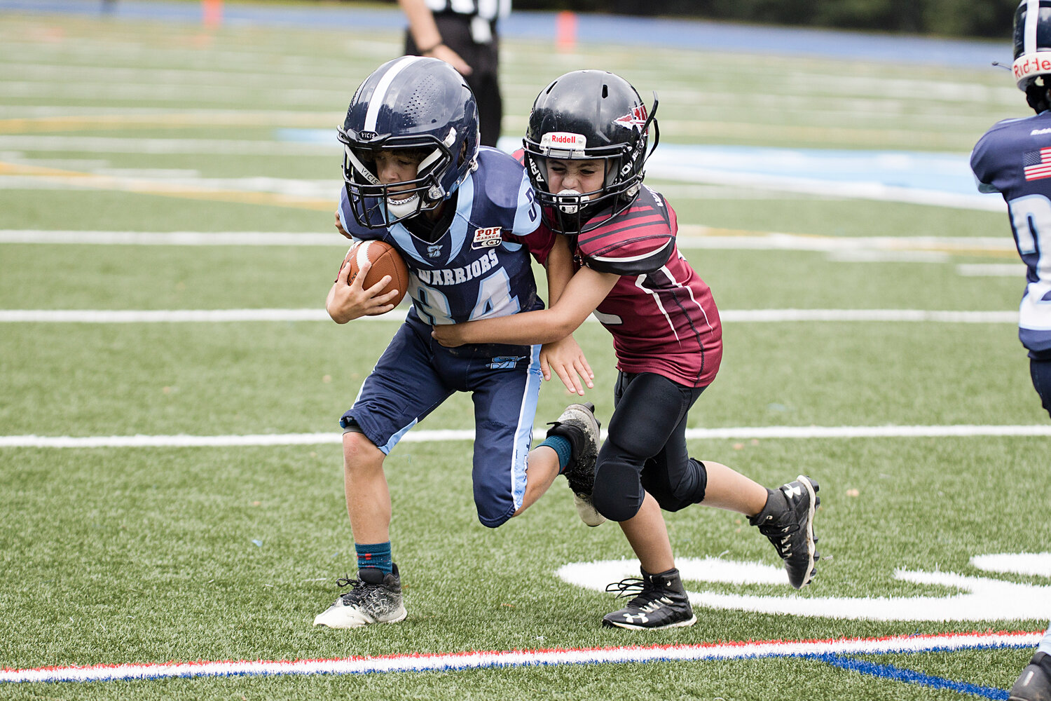 Brody Silver stops a Seekonk running back from advancing the ball.