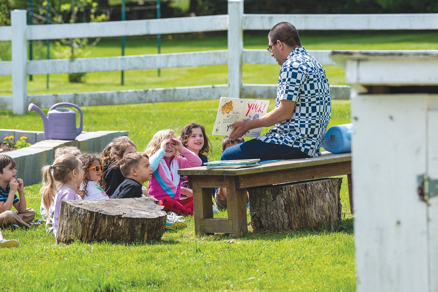 Pennfield School has made outdoor learning a core part of its curriculum, with classes often heading outside for reading, art, science lessons and more.