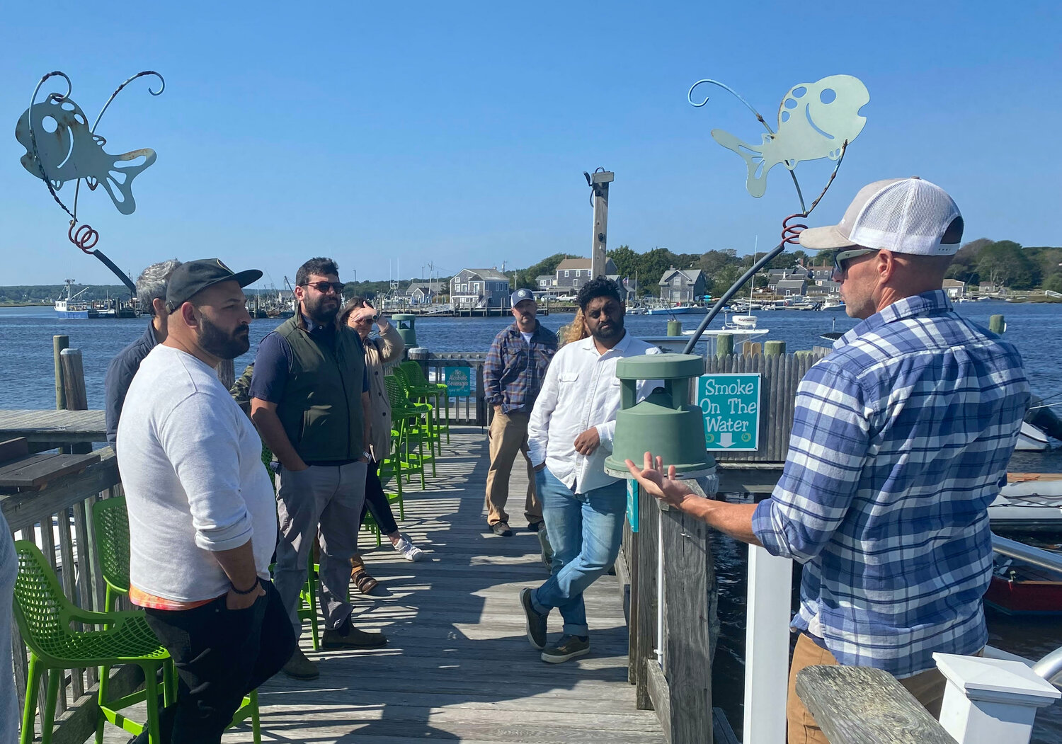 Chefs from around the region learn about the Westport Sea Farms operation during Wednesday’s tour of the Farm Coast.