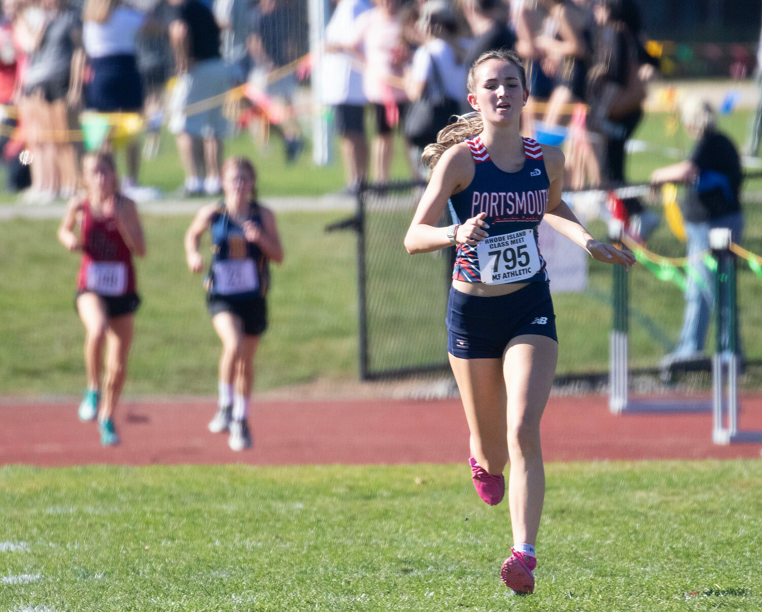The Patriots’ Allie Kaull came in fourth place among the girls at Ponaganset Saturday. The junior ran the 5K in a time of 20:43.29.