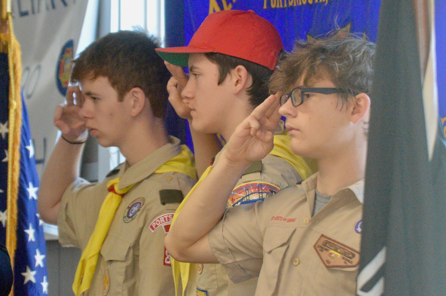 Local Boy Scouts led the Pledge of Allegiance.