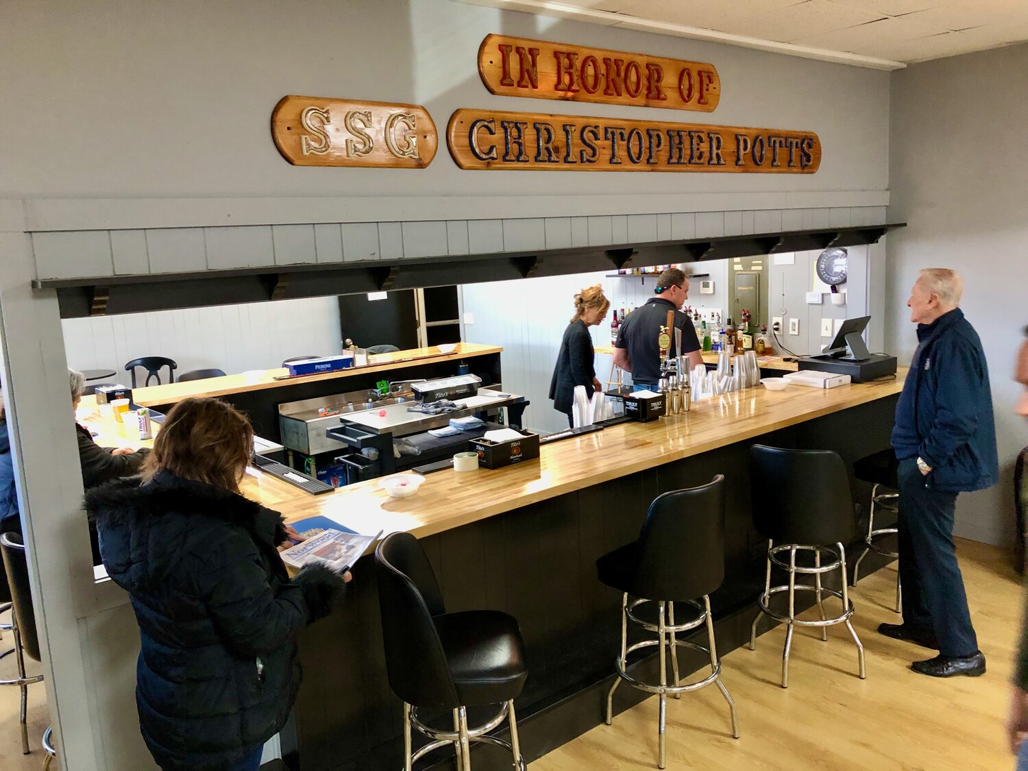 Saturday was the grand opening of the new canteen in honor of Staff Sgt. Christopher Potts of Tiverton, who was killed in Iraq in 2004 as his unit was conducting traffic control operations and enemy forces attacked them using small arms fire. He was 38.