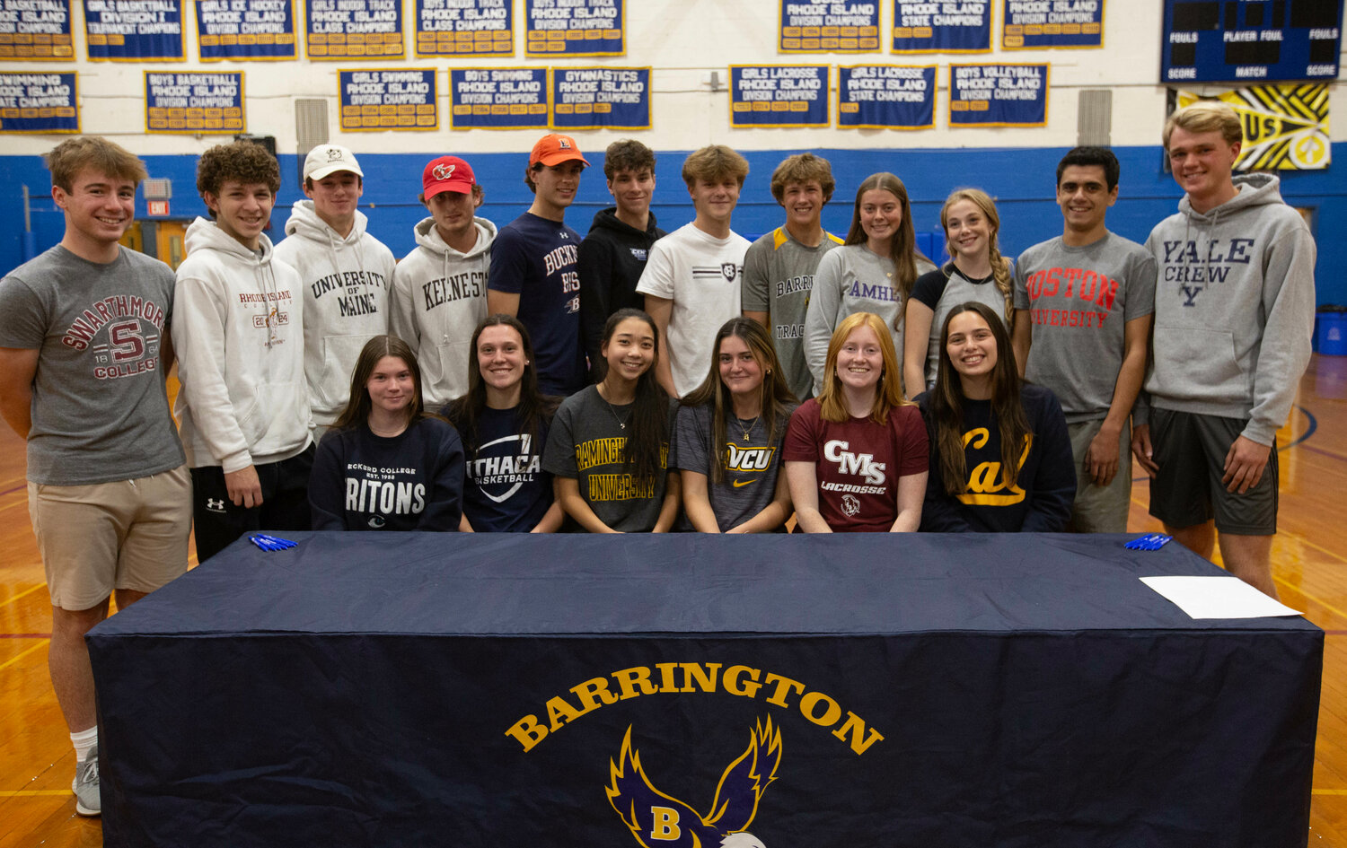 Barrington High School held a special National Letter of Intent signing day event last week.