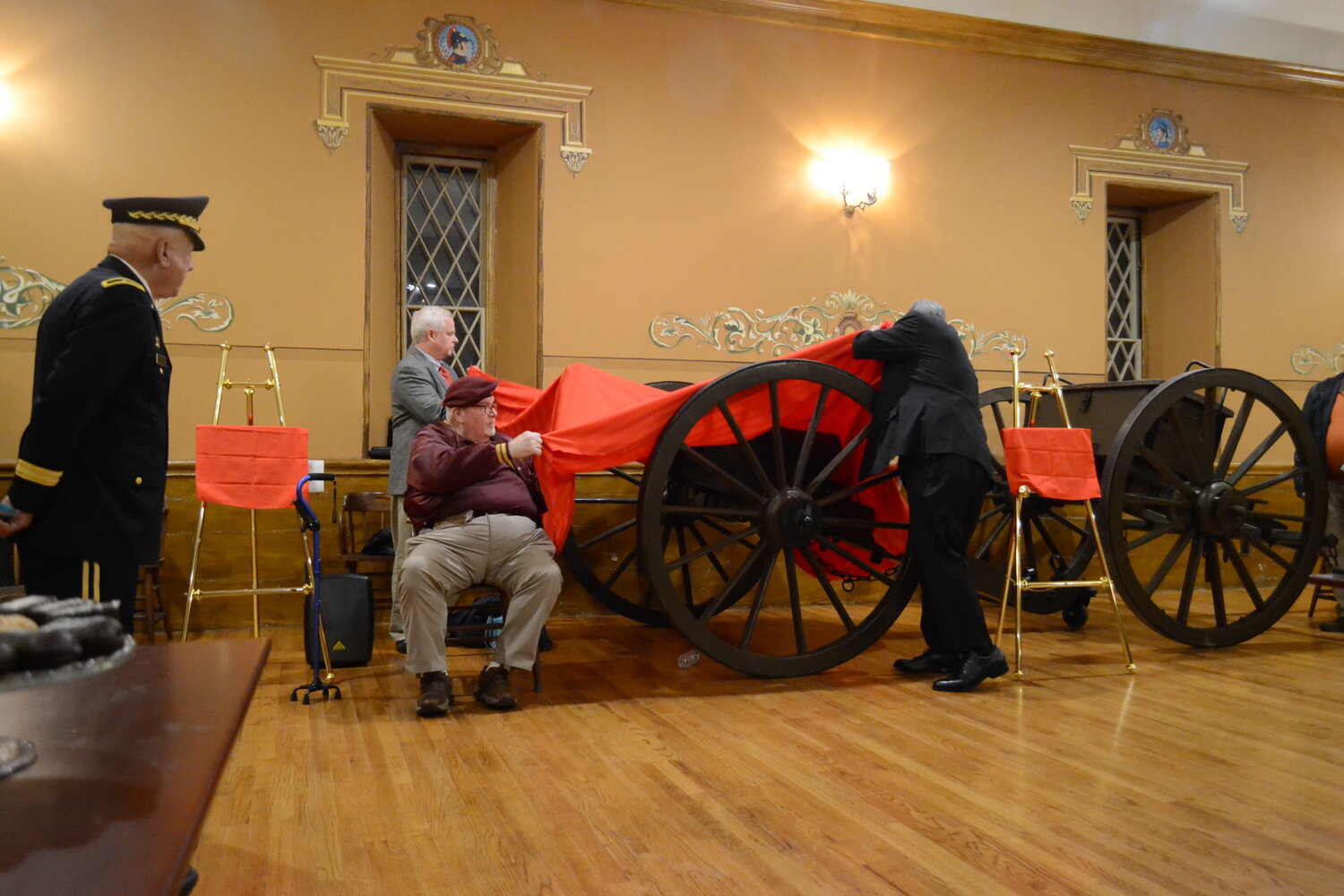 Captain Joseph Giammarco was given a special mention for raising around $36,000 to have this historic 18th century cannon, which used to be displayed outside of Town Hall, re-assembled and restored to its former glory.